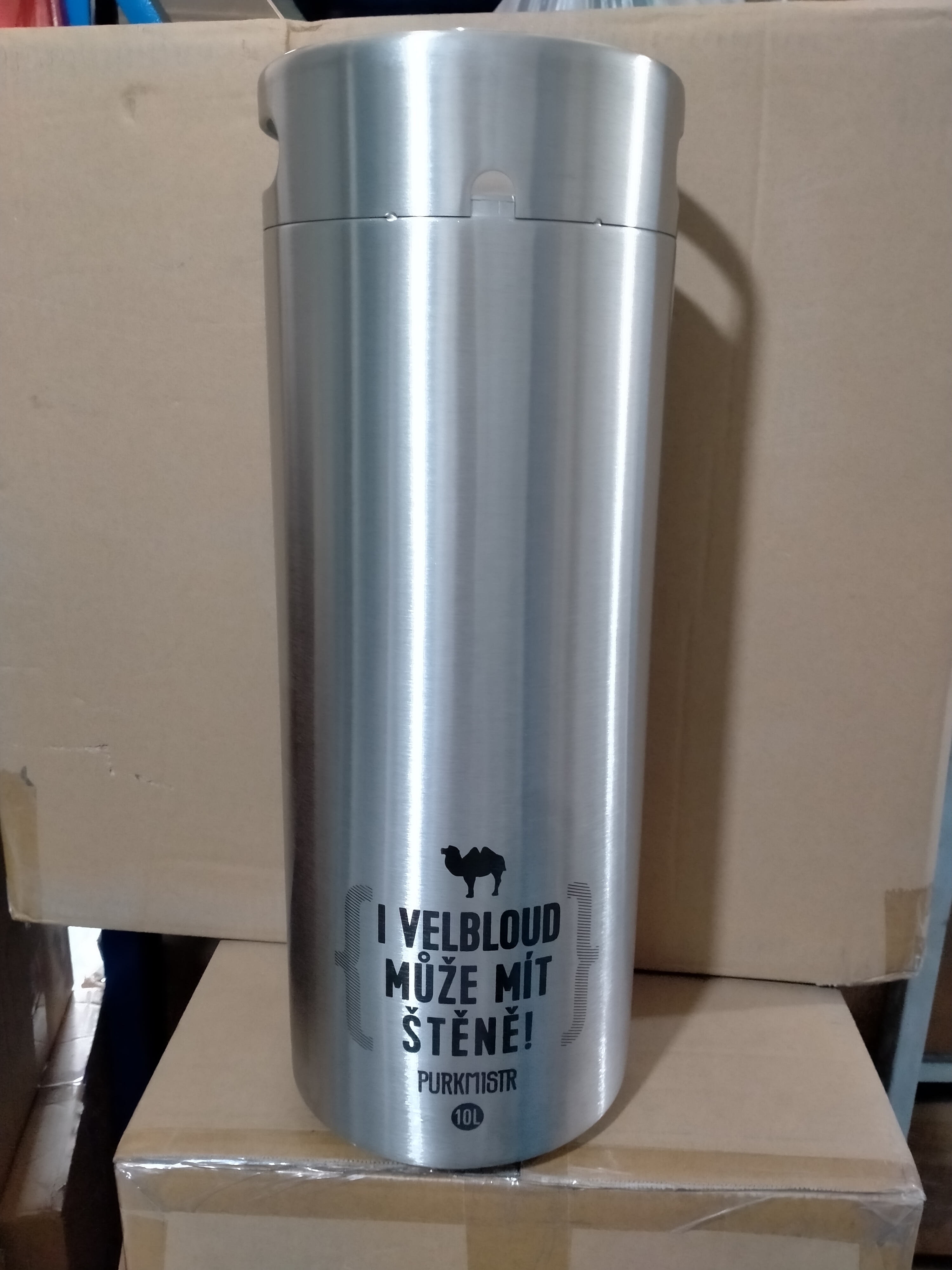 2L 5L 10L不锈钢啤酒桶激光黑色logo